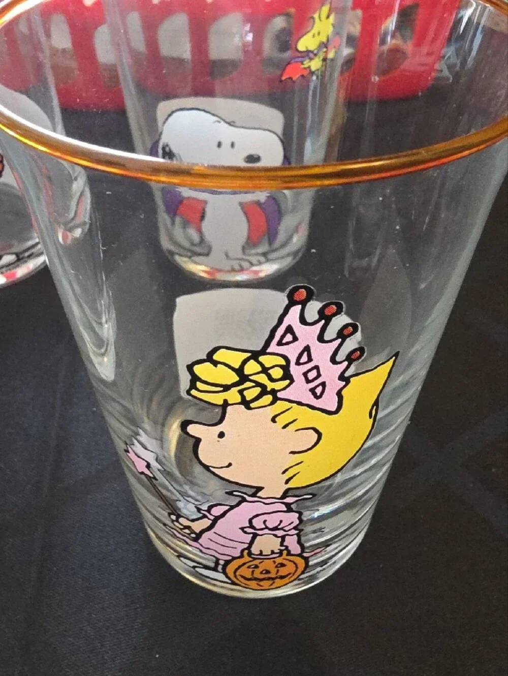 Clear Halloween Peanuts Character Drinking Glasses - Assorted Colors